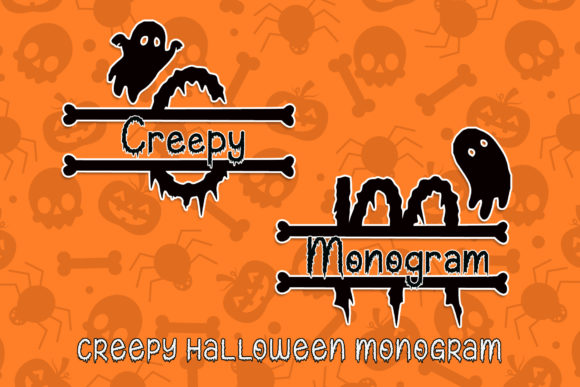 Creepy Halloween Monogram Font