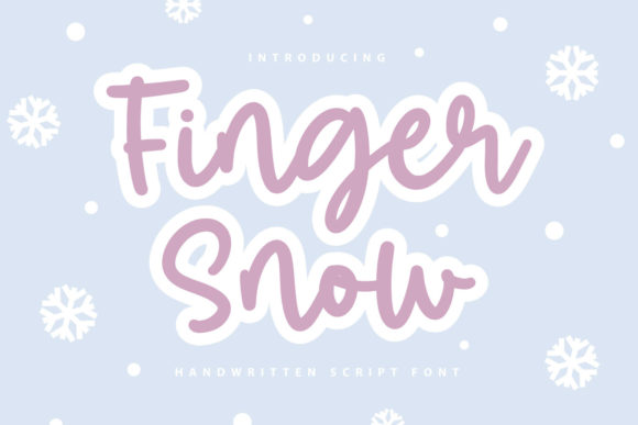 Finger Snow Font for Creative Makers