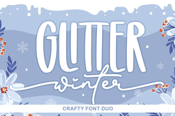 Glitter Winter Font for Creative Design