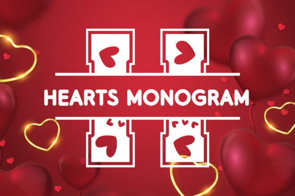 Hearts Monogram Font for Business Branding