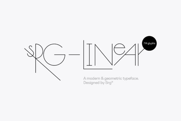 Srg Linear Font for Creative Projects